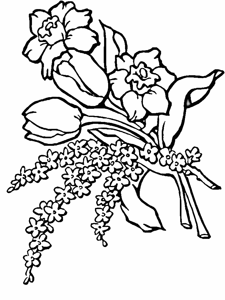 Flowers Printable Coloring Page