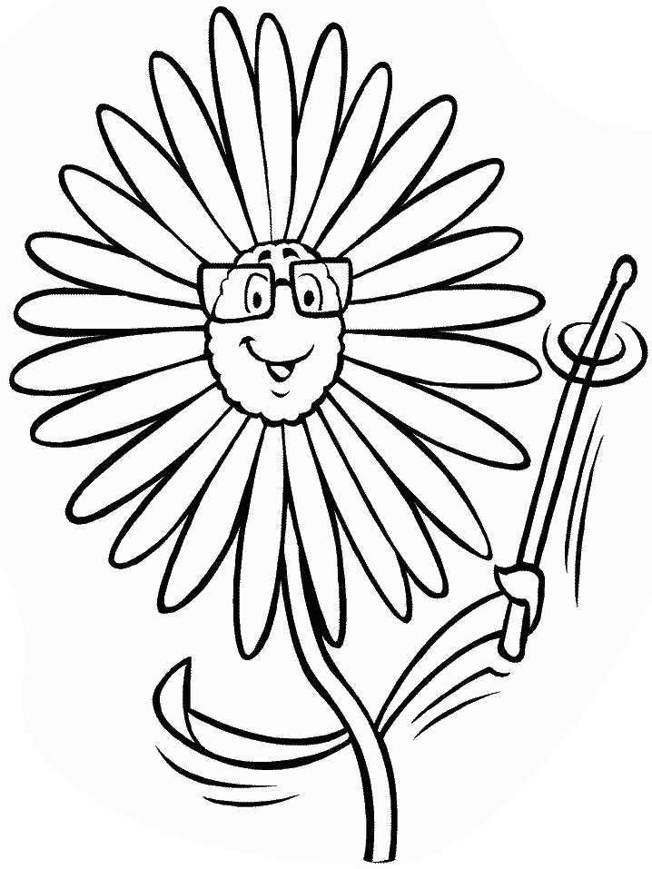 Flower Printable Free Coloring Page