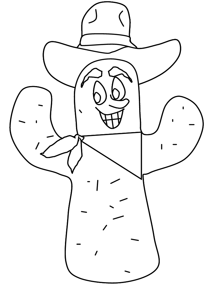 Cactus Coloring Pages