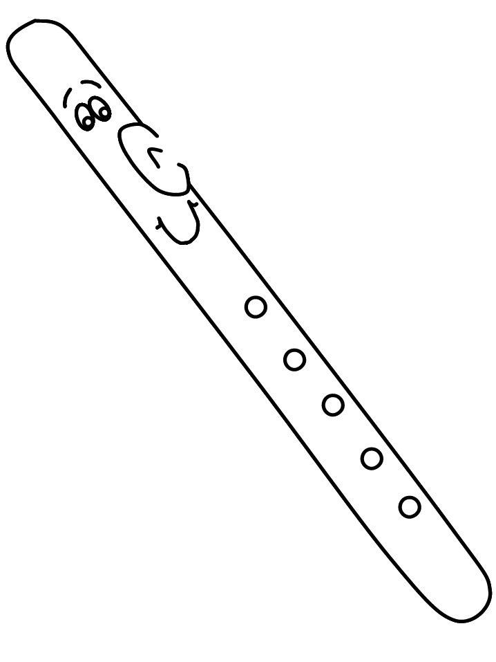 Flute Music Coloring Pages