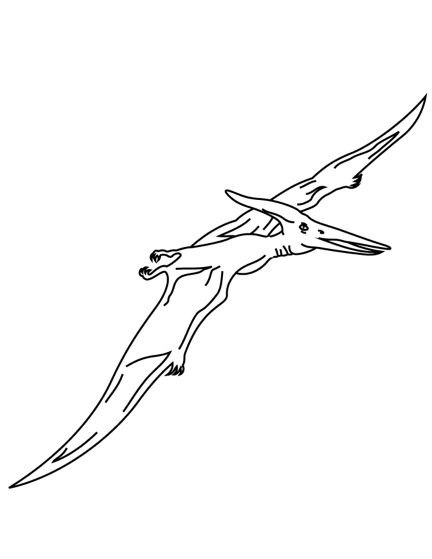 flying dinosaur coloring page