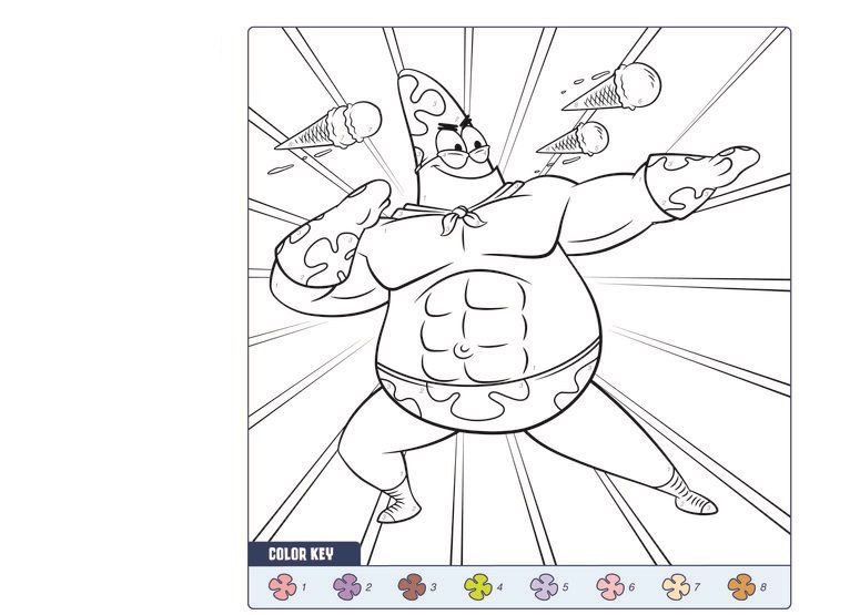 food fight spongebob out of water coloring pages