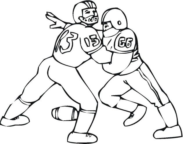 Football Defense Coloring Page