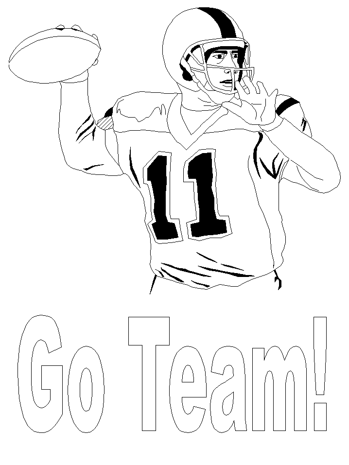 Football Player Coloring Page