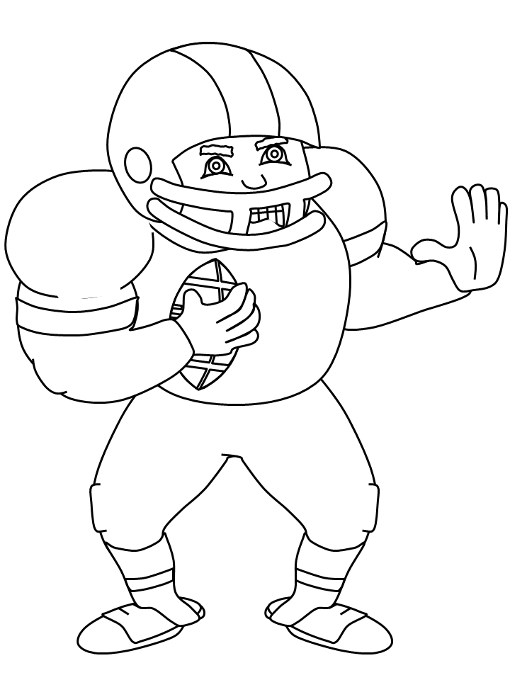 Football Player Coloring Pages