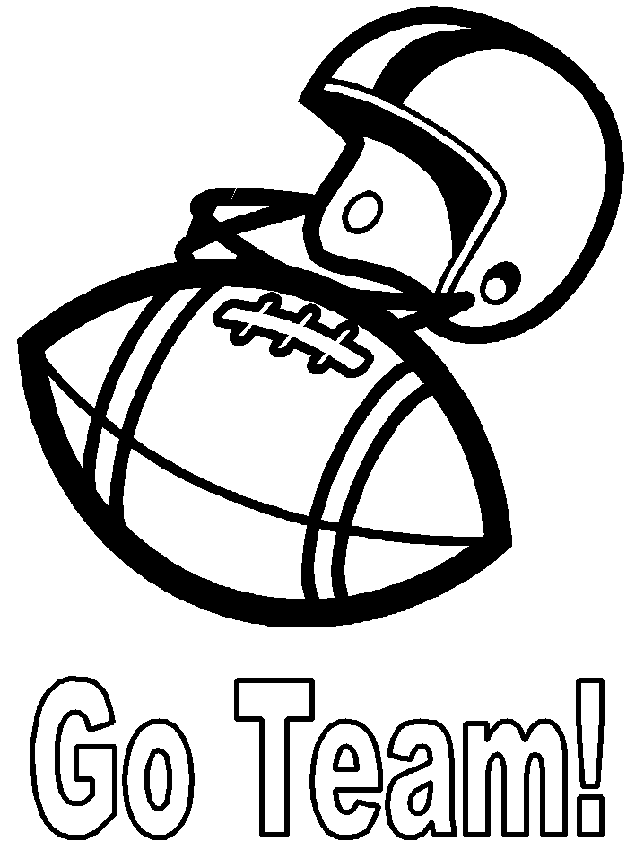 Football Ball And Helmet Coloring Pages