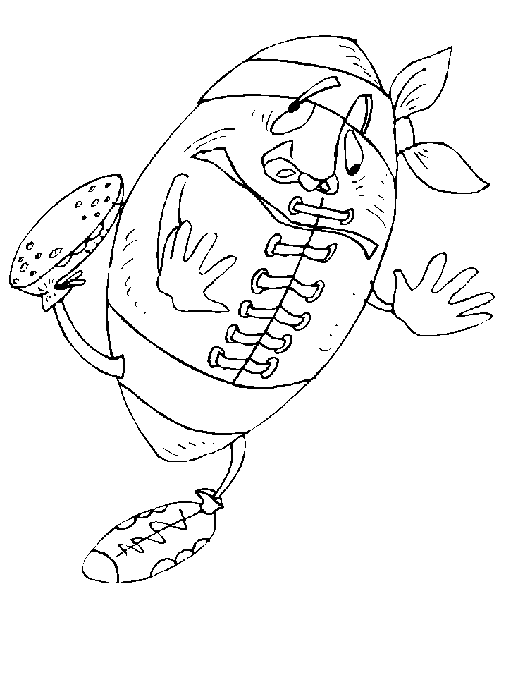 American Football Ball Coloring Page