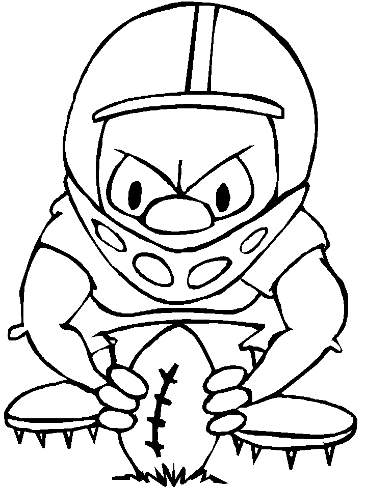 Cartoon Football Player Coloring Pages