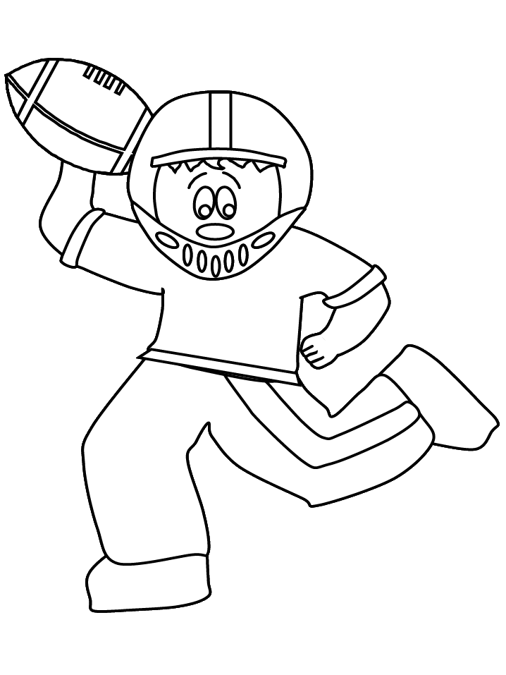 Football Quarterback Sports Coloring Pages