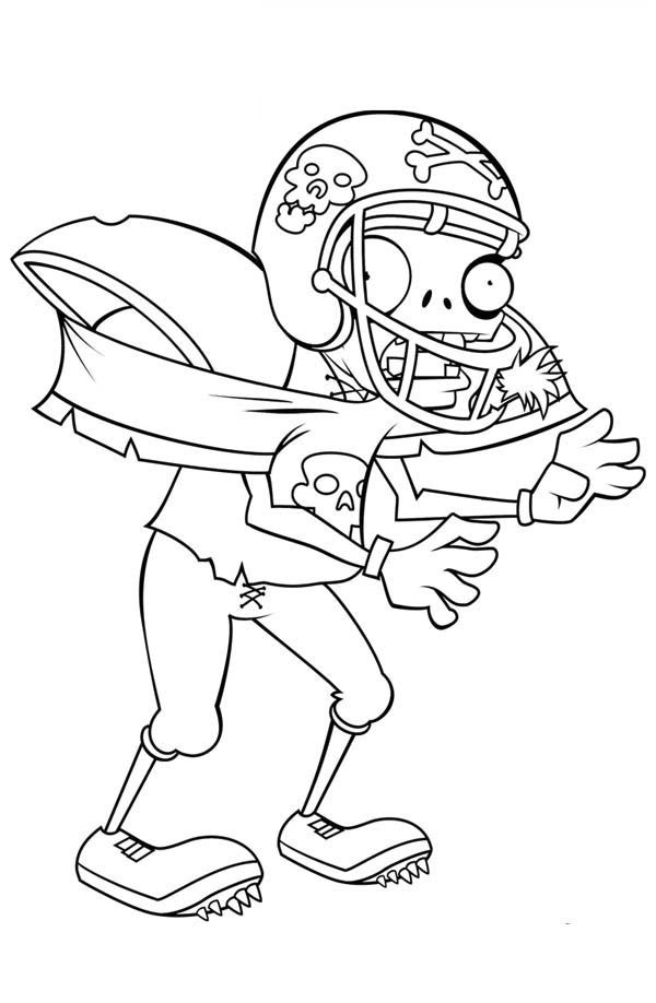 football zombie coloring pages