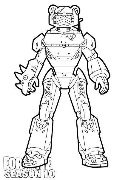 Fortnite Robot Coloring Pages & coloring book.
