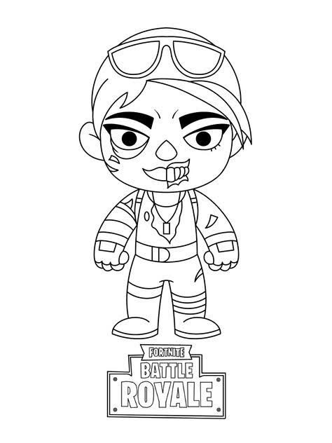 fortnite zombie coloring pages