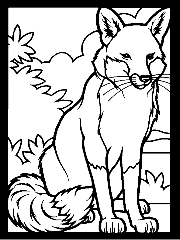 Fox Painting Coloring Pages