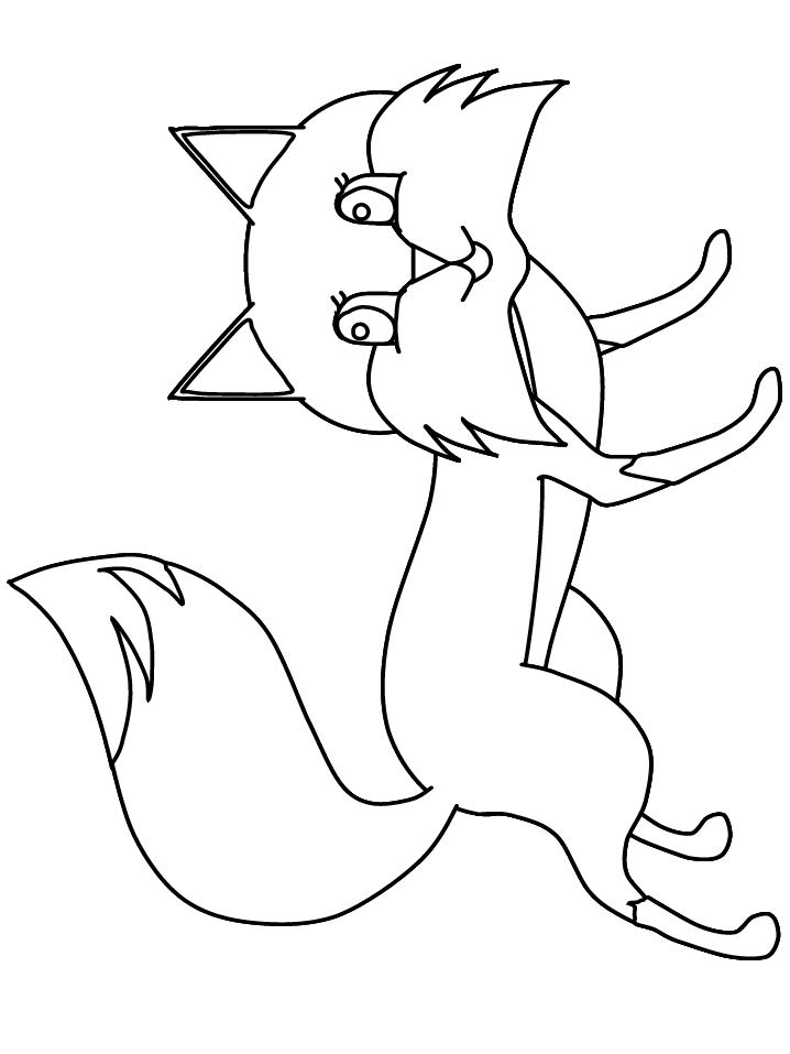 Fox coloring page