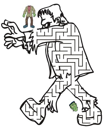 Frankenstein Printable maze