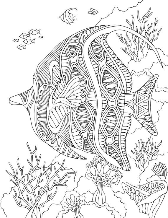 free adult coloring pages element water
