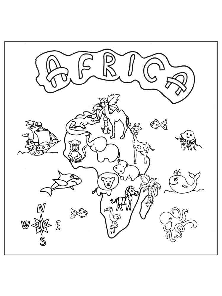 Free Africa Coloring Pages