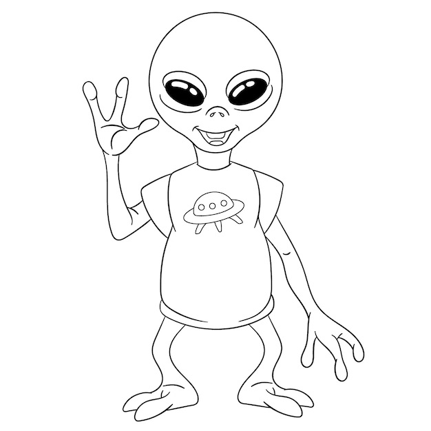 free alien coloring pages