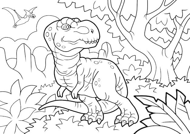free coloring dinosaur pages