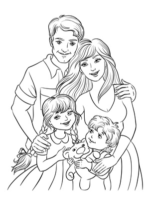 Free Coloring Pages -Family