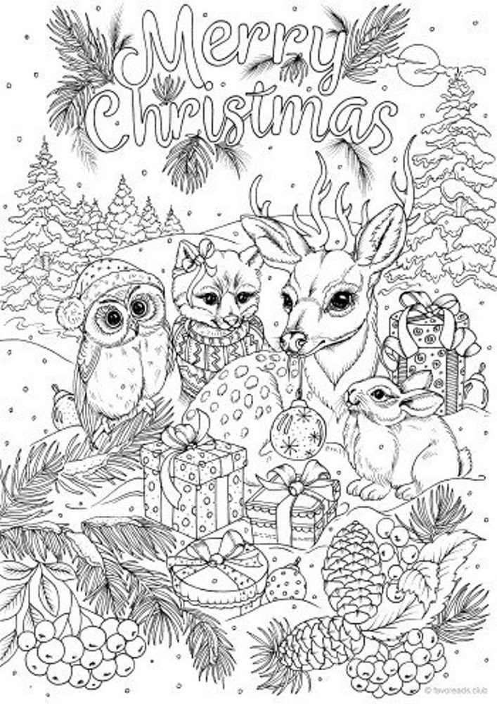 free coloring pages for adults winter