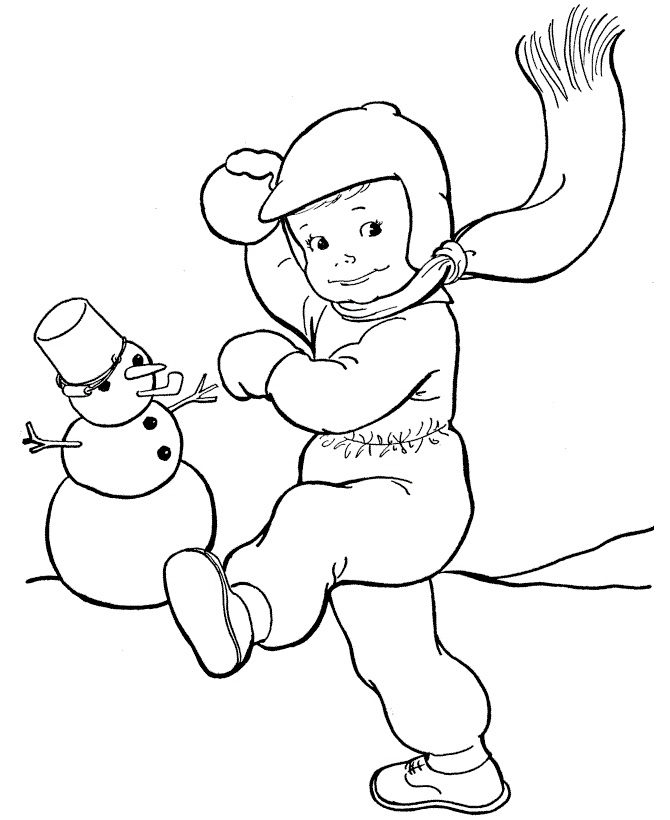 free coloring pages for kids winter