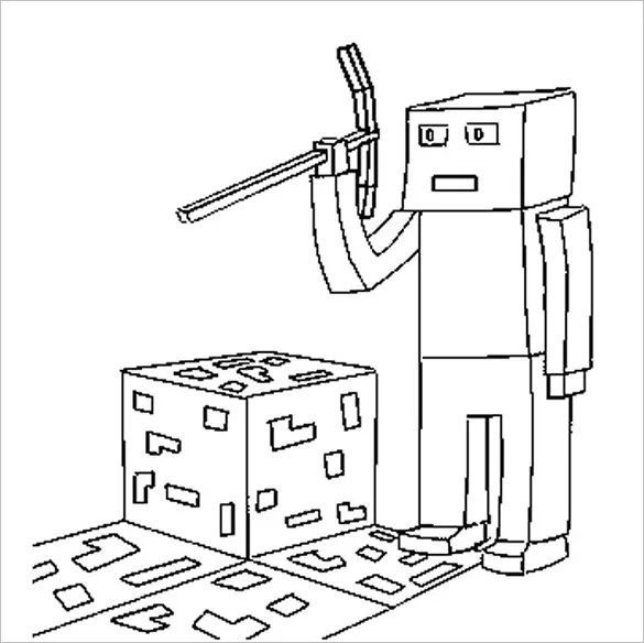 free coloring pages minecraft