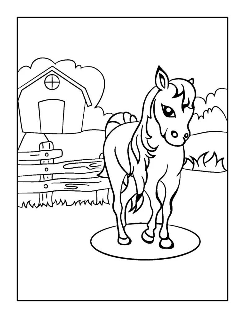 free coloring pages of horse