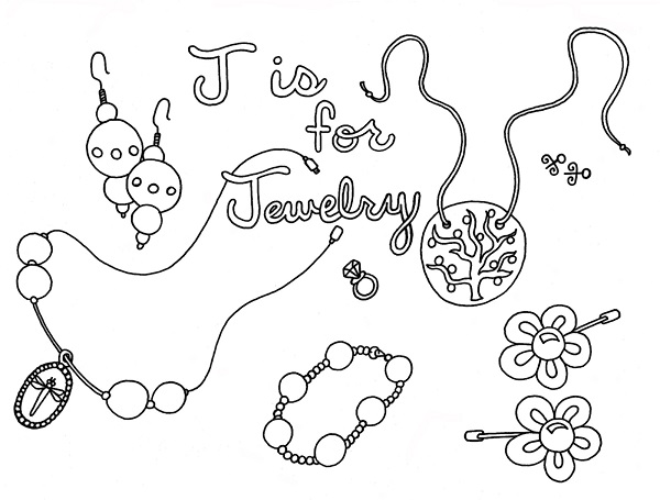 Free Coloring Pages of Jewelry