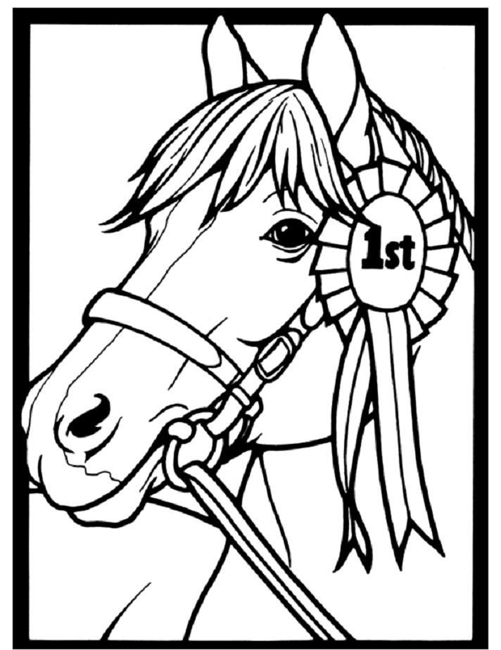 free coloring pages of kentucky derby horse heads