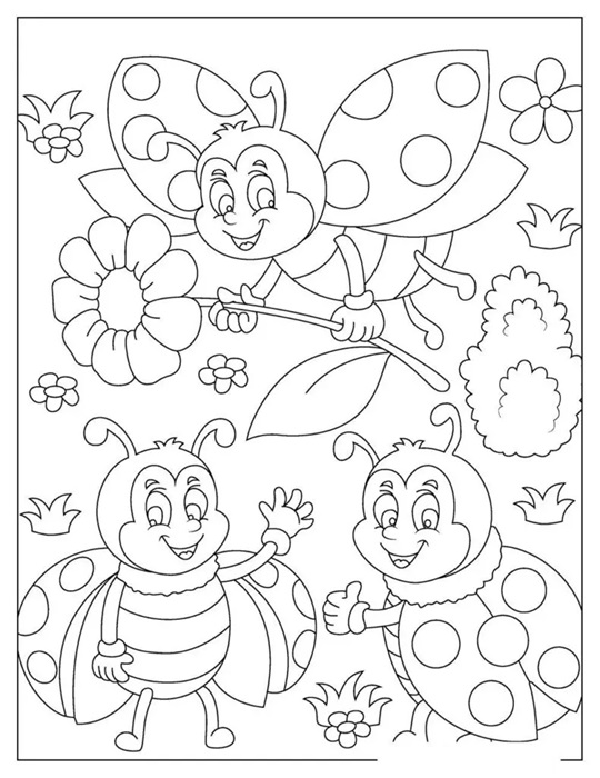 free coloring pages of ladybugs