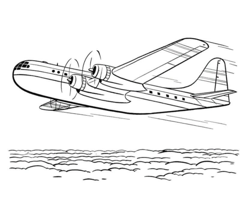 free coloring pages water planes