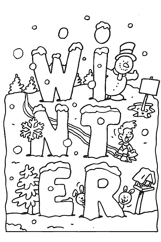 free coloring pages winter
