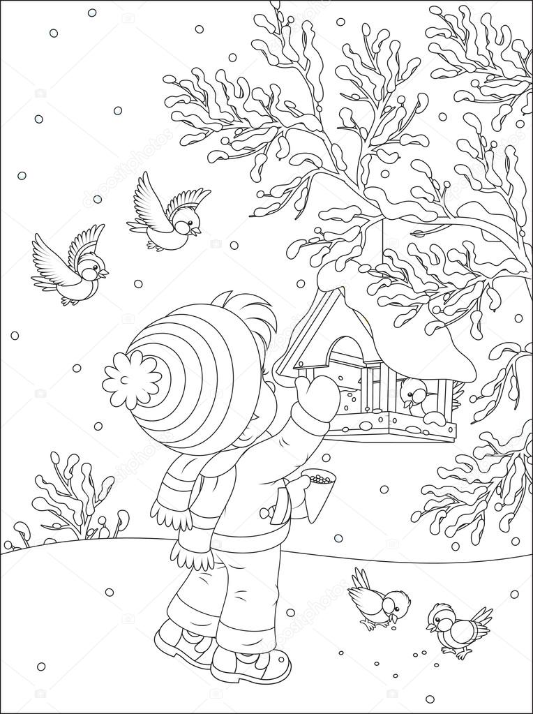 free coloring winter pages