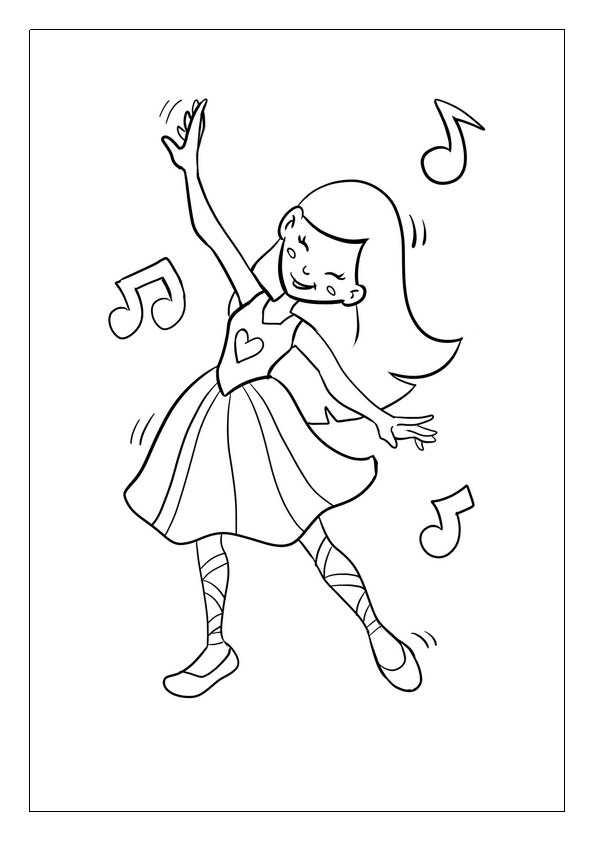 Free Dance Coloring Pages