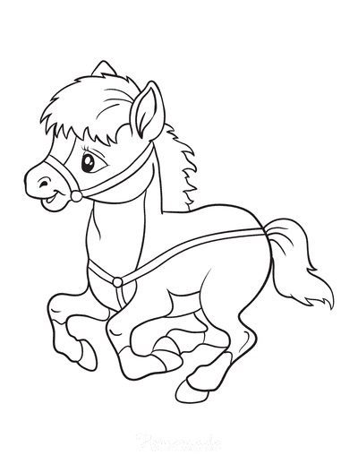 free easy baby horse coloring pages