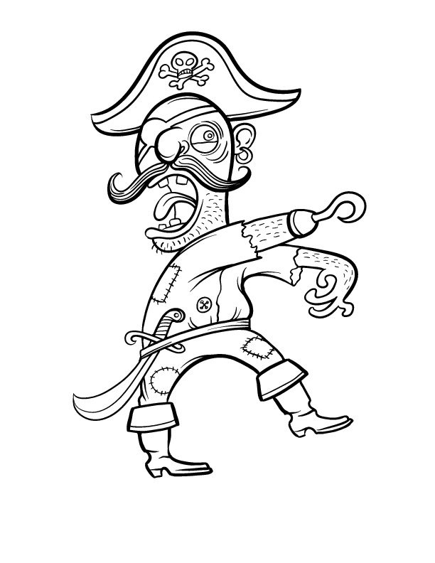 free easy zombie coloring pages for kids