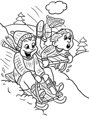 free frintable winter coloring pages