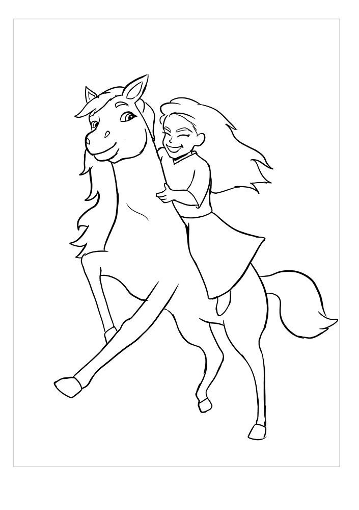 free horse and rider coloring pages