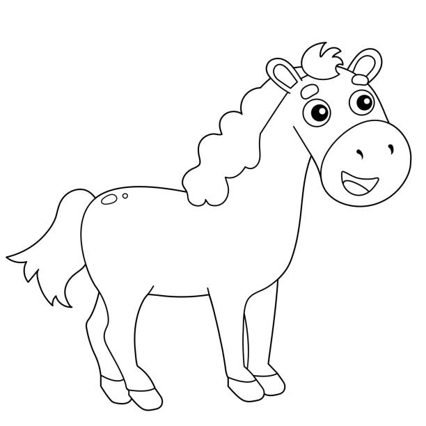 free horse coloring book pages