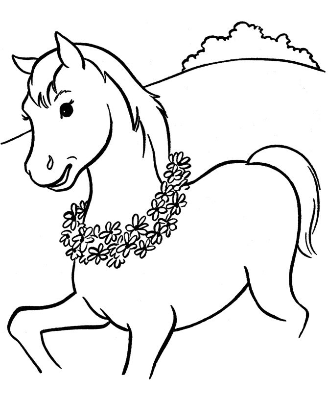 free horse coloring pages