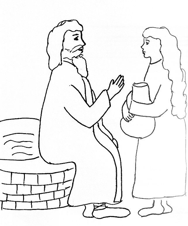 Free Jesus Provides Water Coloring Pages & book for kids.