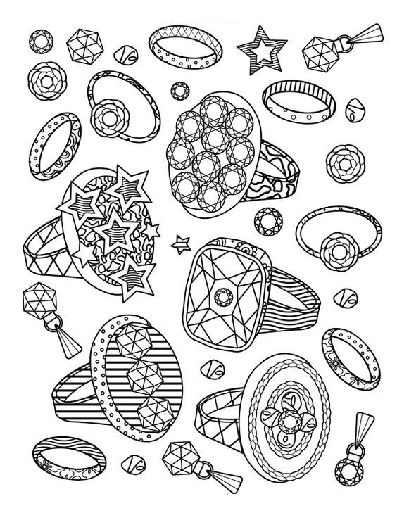 Free Jewelry Coloring Pages