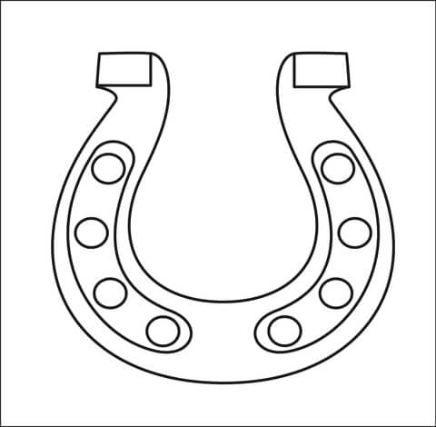 free kids horse shoe printable coloring pages