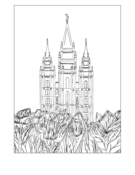 Free LDS Temple Coloring Pages