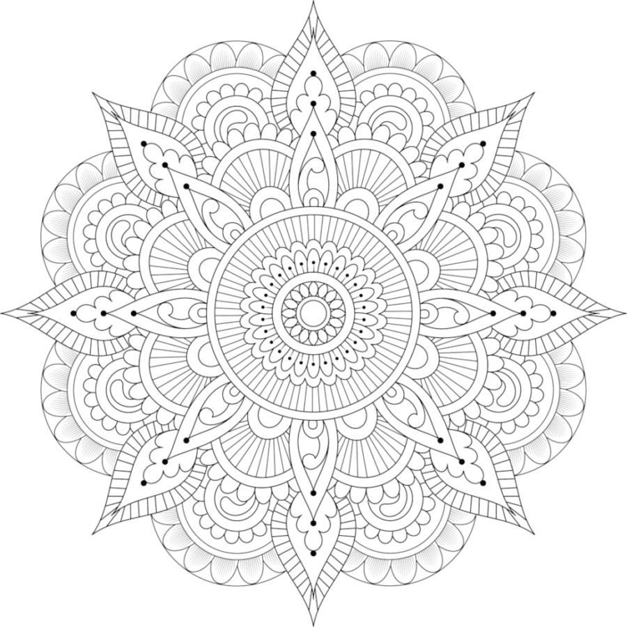 Mandalas Coloring Pages No Water or Copyright Marks