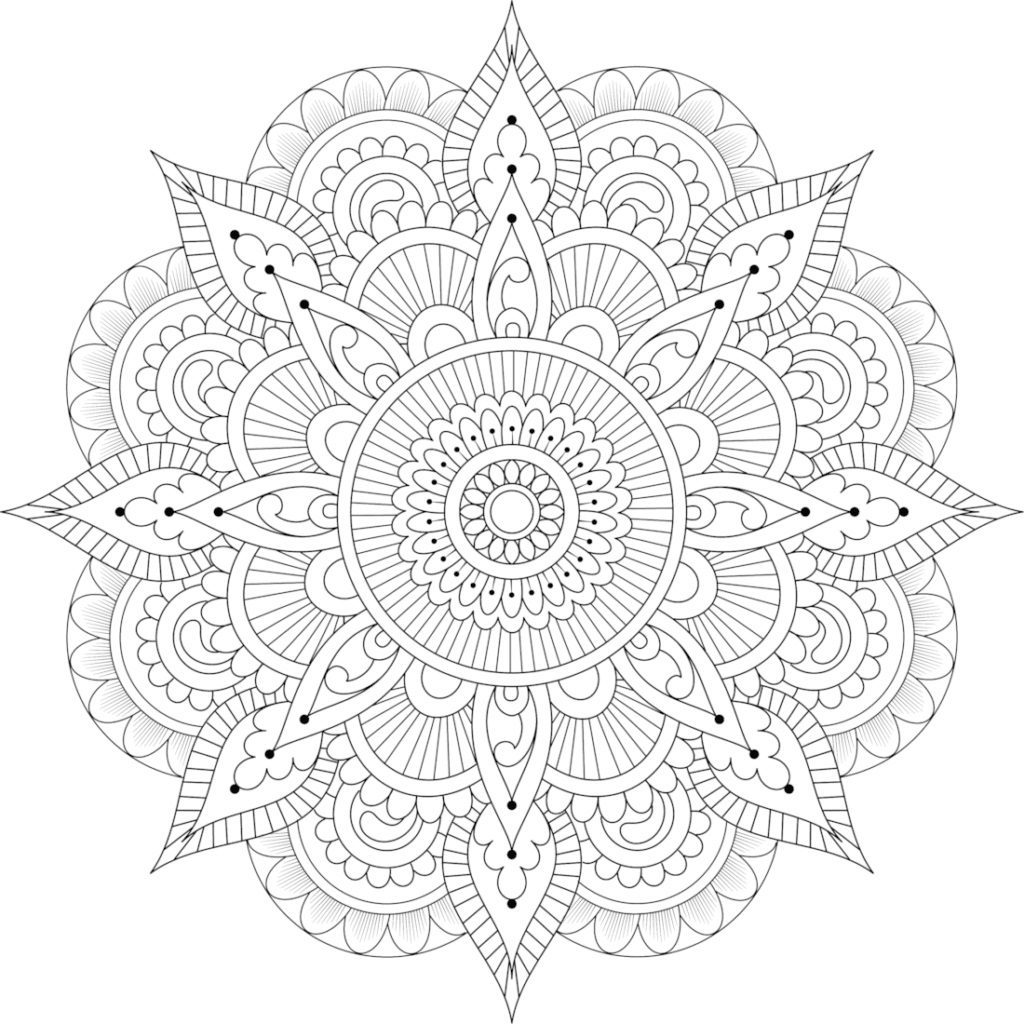 Mandalas Coloring Pages No Water or Copyright Marks