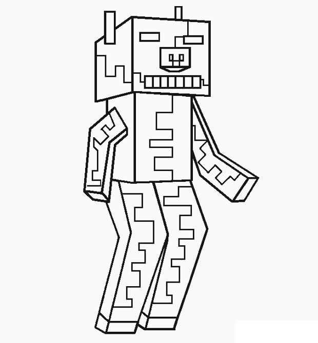 free minecraft zombie coloring pages