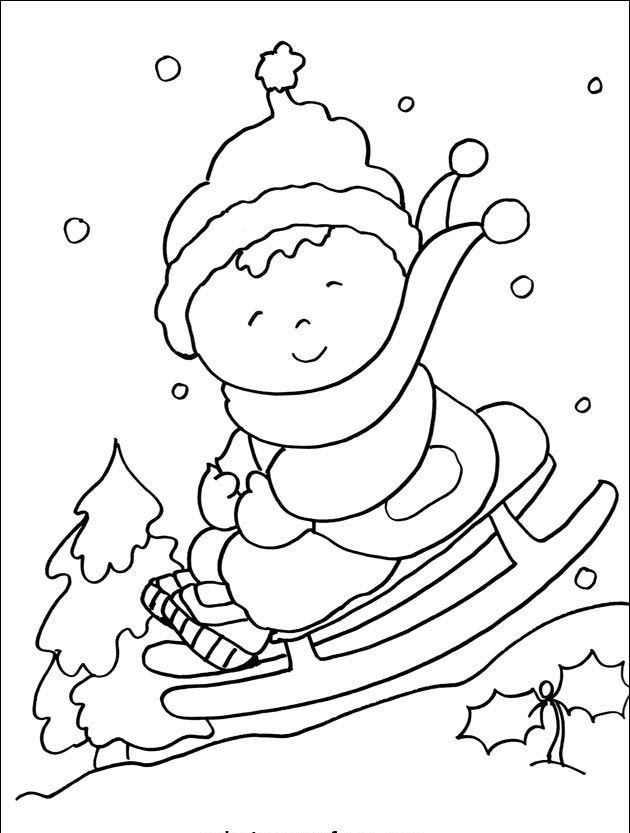 free preschool winter coloring pages