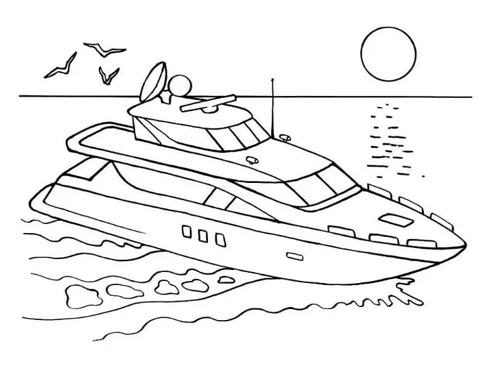 Free Printable Boat Coloring Pages